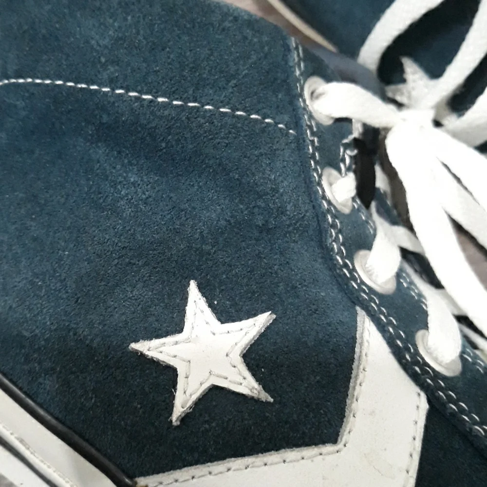 Converse mens blue suede and white leather high top sneakers. Size 10 - Picture 8 of 14